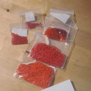 Orange Seed Beads Total Weight 5 1/2 oz. NWOT